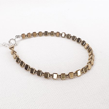 Pulseira de Hematitas Douradas