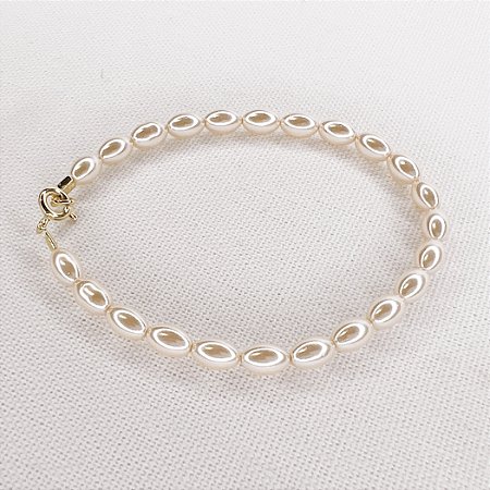 Pulseira de Pérolas Arroz Gold