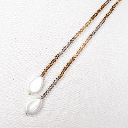 Colar de Mix de Cristais e Pérolas Barrocas Gold