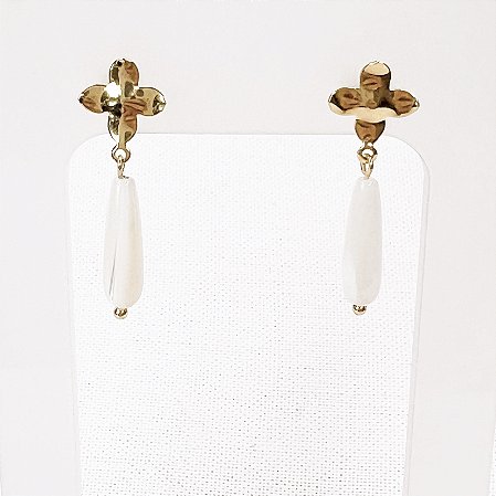 Brinco de Madrepérola Gota Gold