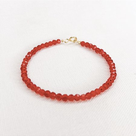 Pulseira de Cristais Vermelhos Gold