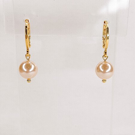 Argola c/ Pingente de Pérola Gold