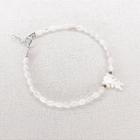 Pulseira Menina de Madrepérolas e Hematitas Douradas