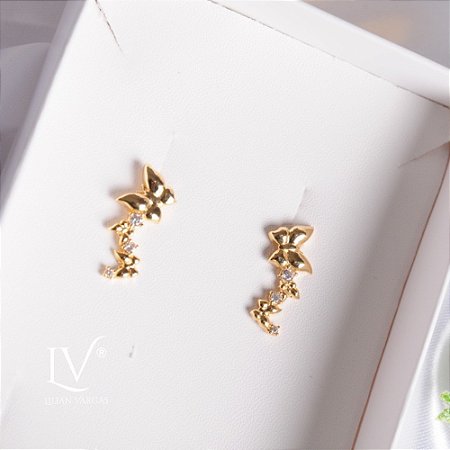 Brinco Earcuff borboleta