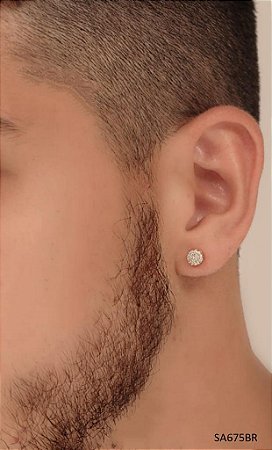 BRINCOS CRAVEJADO TARRACHA MASCULINO