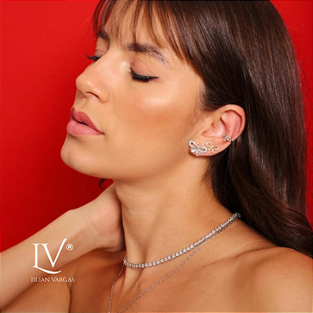 Conjunto Colar e Brincos Lacinho