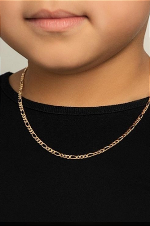 Colar masculino infantil elo 3 por 1