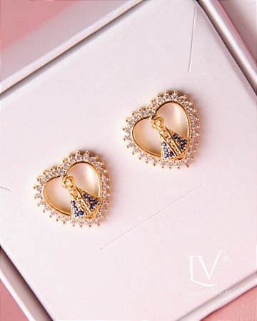 Brinco coração Nossa Senhora