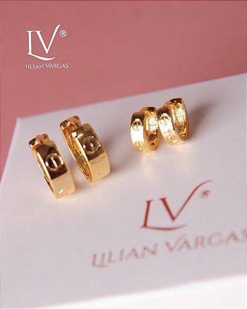 Dupla de brincos argola click