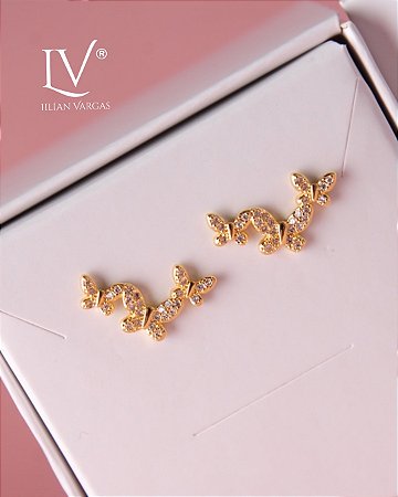 Brinco Earcuff borboleta