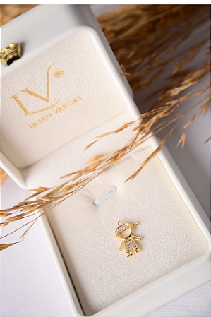 Pingente menino cravejado