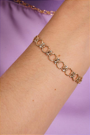 Pulseira de elos circulos