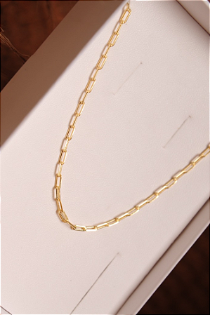 Corrente Elo Cartier 60cm banhada a ouro 18k