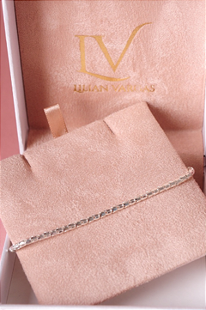 Pulseira elo pipoca em prata 925