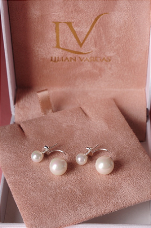 Brinco pérolas em prata 925