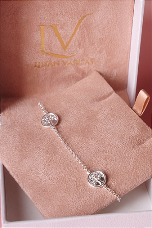 Pulseira árvore da vida, prata 925