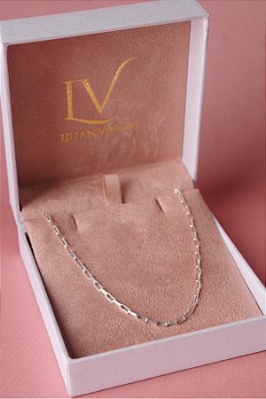 Corrente elo cartier em prata 925
