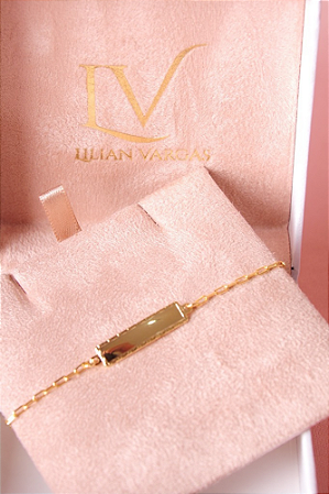 Pulseira infantil plaquinha