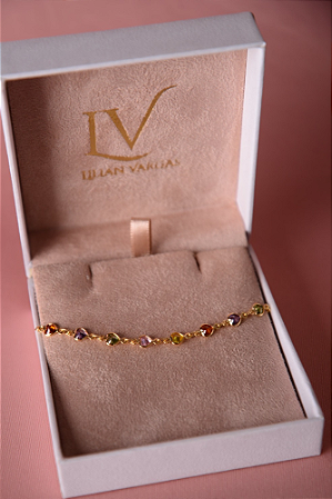 Pulseira colors dourada