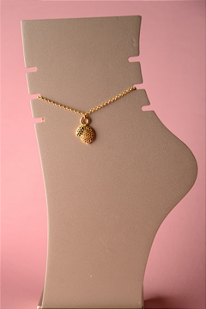 Tornozeleira com pingente de limão