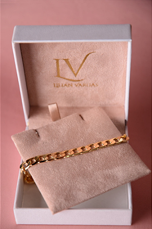 Pulseira masculina dourada