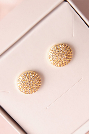 Brinco circular cravejado