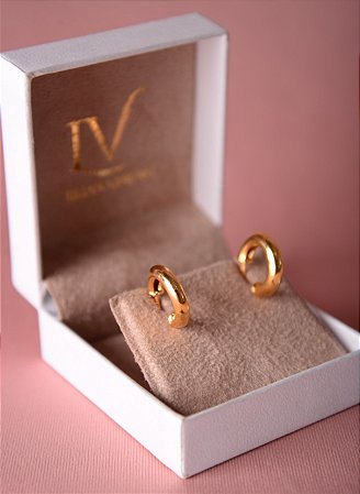 Brinco argola lisa tubo com tarraxa