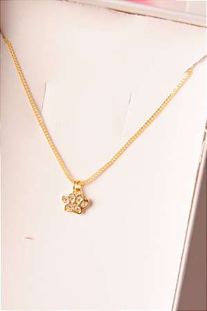 Colar veneziana com pingente de patinha