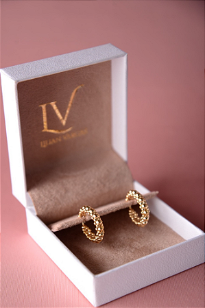 Brinco esponja argola média