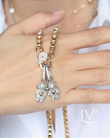 Colar veneziana Max com fecho cravejado