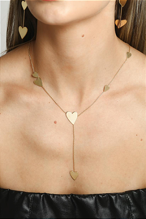 Colar gravatinha coração