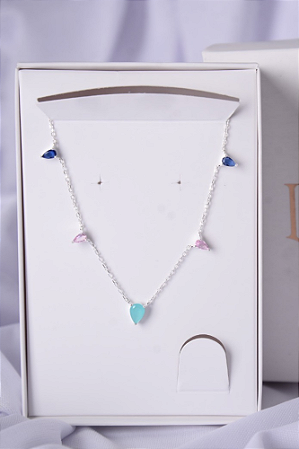 Colar colors em prata 925