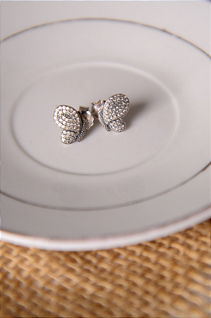 Brinco borboleta em prata 925