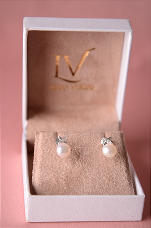 Brinco pérola prata 925