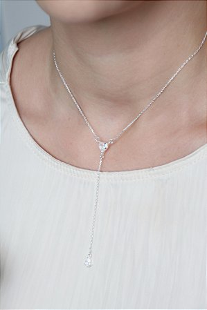 Colar gravatinha com coração