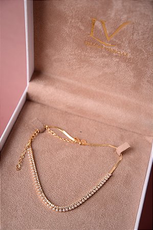 Colar choker riviera e pérolas