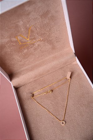 Colar círculo cravejado