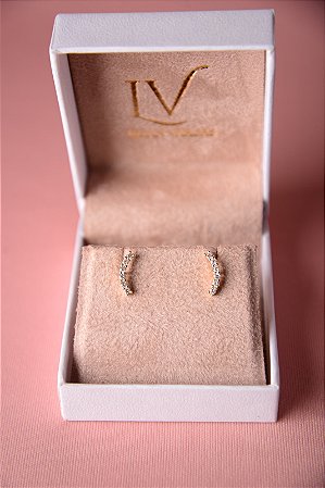 Brinco mini earcuff com pontos de luz