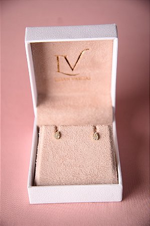 Brinco de gotinha cravejada