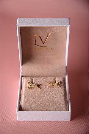 Brinco cavalo cravejado