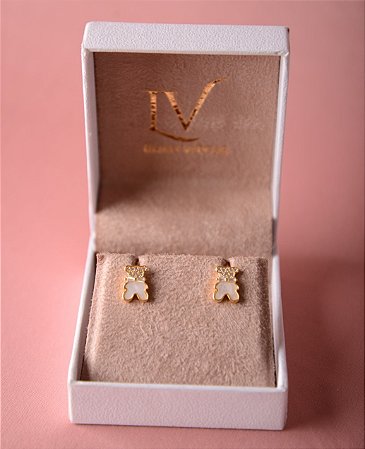 Brinco Ursinho de tarraxa