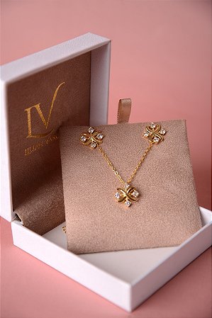 Conjunto colar e brinco