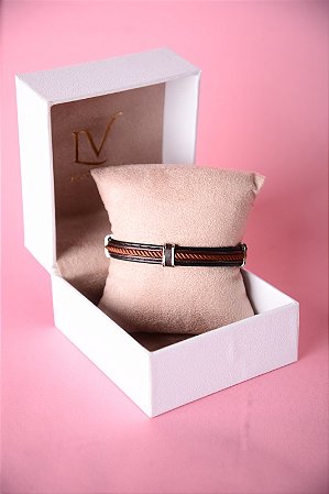 Pulseira de couro masculina