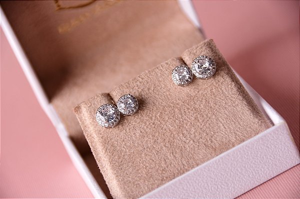 Brinco duo, banho de ródio