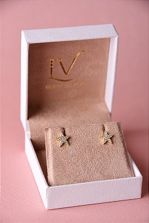 Brinco estrela cravejada