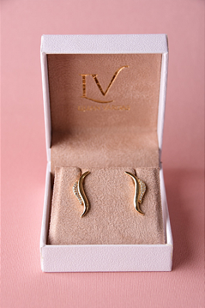 Brinco geometrico cravejado