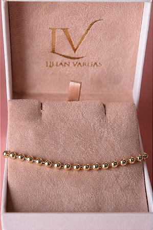 Pulseira esferas douradas