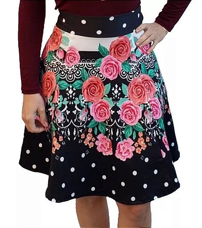 saia reta com babado