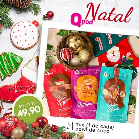 Kit Natal 3 produtos + 1 Bowl de Coco
