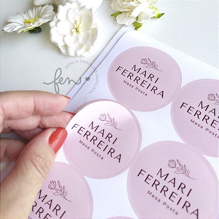 Adesivo Redondo Papel Couche 5cm